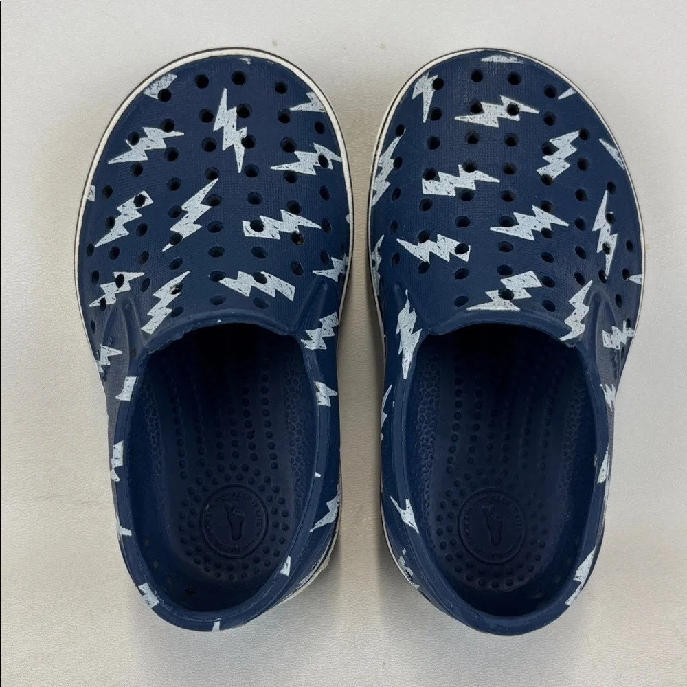 NATIVE Miles Blue Lightning SlipOn Shoes Size C6